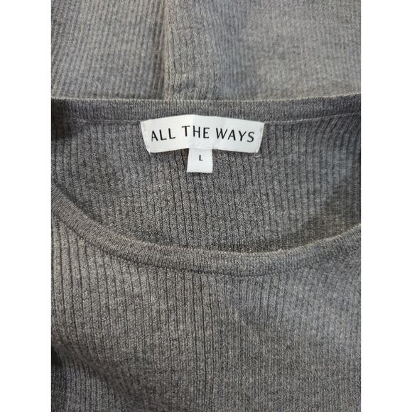 Revolve All The Ways Gray Knit Ribbed Dress NWT - Picture 3 of 6